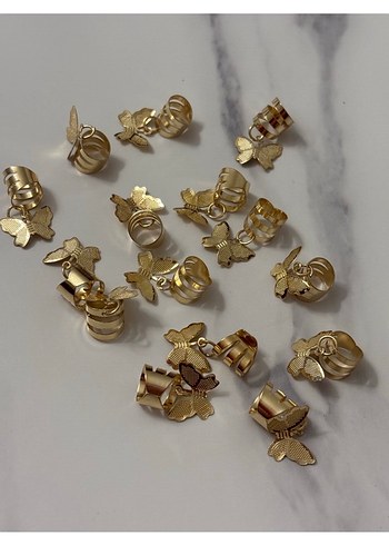 Altın Renkli Kelebek Detaylı Metal Saç Aksesuarı - Görsel 2