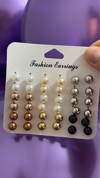 18 adet top küpe