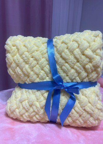 Örgü alize puffy Çocuk Battaniyesi - Görsel 5