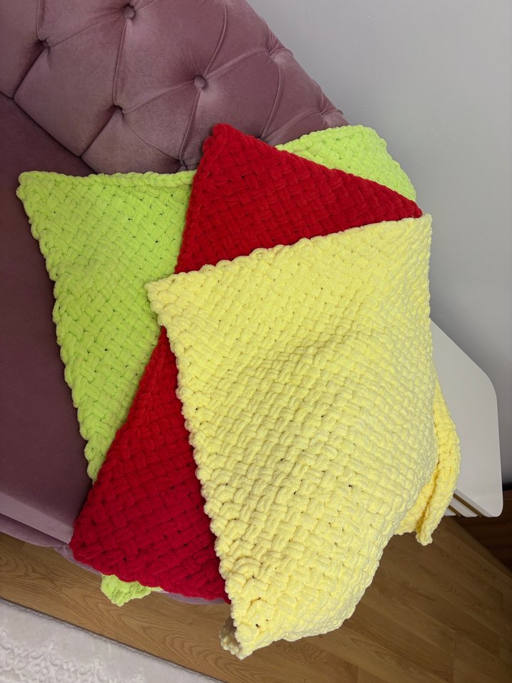 Örgü alize puffy Çocuk Battaniyesi - Görsel 2