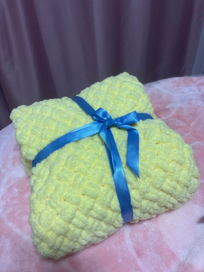 Örgü alize puffy Çocuk Battaniyesi - Görsel 4