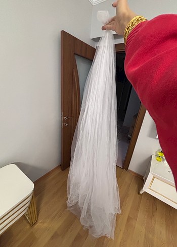 Beyaz Payetli Klasik Gelin Tacı ve duvak - Görsel 2