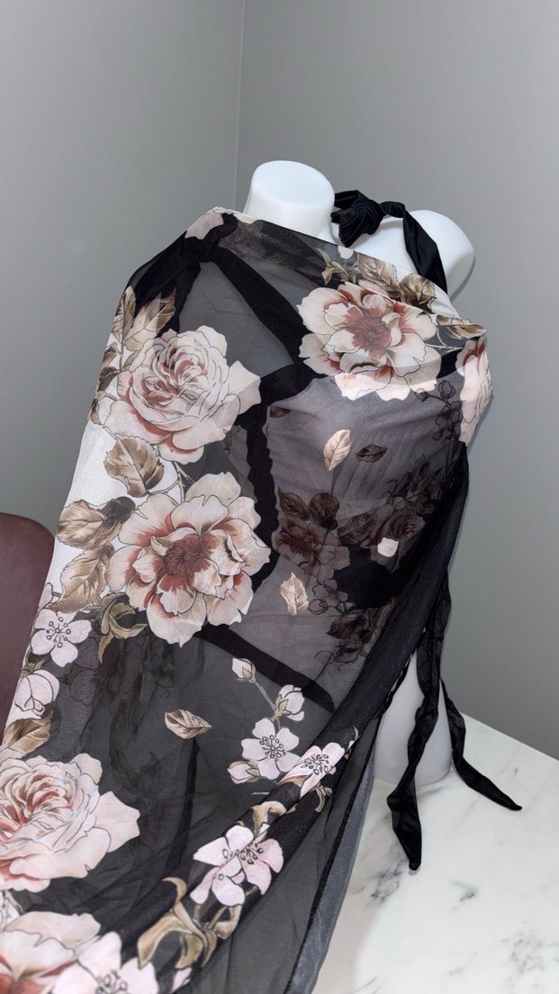 Çiçek Desenli Drapeli Mini Mayo - Görsel 2