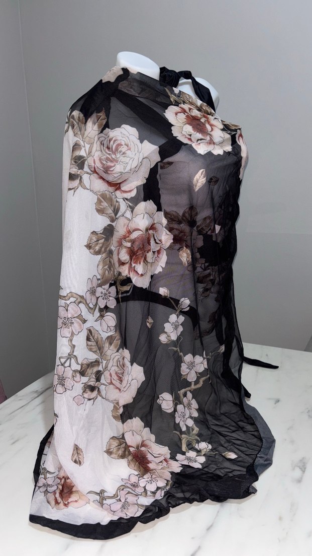 Çiçek Desenli Drapeli Mini Mayo - Görsel 4