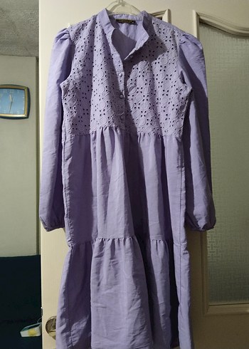 Uzun Kollu Lila tunik