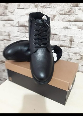 Siyah Bağcıklı Erkek Street Style Bot