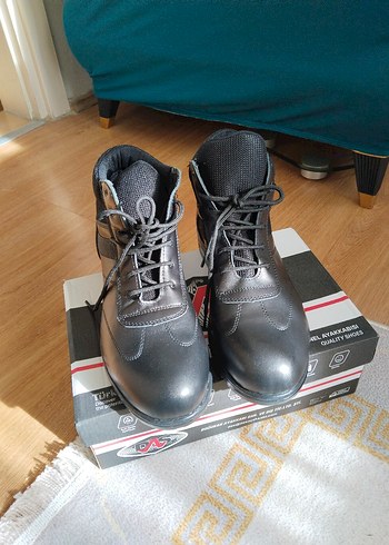 Siyah Bağcıklı Biker Erkek Bot - Görsel 3