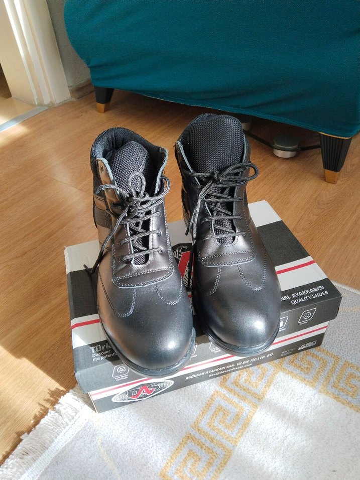 Siyah Bağcıklı Biker Erkek Bot - Görsel 3