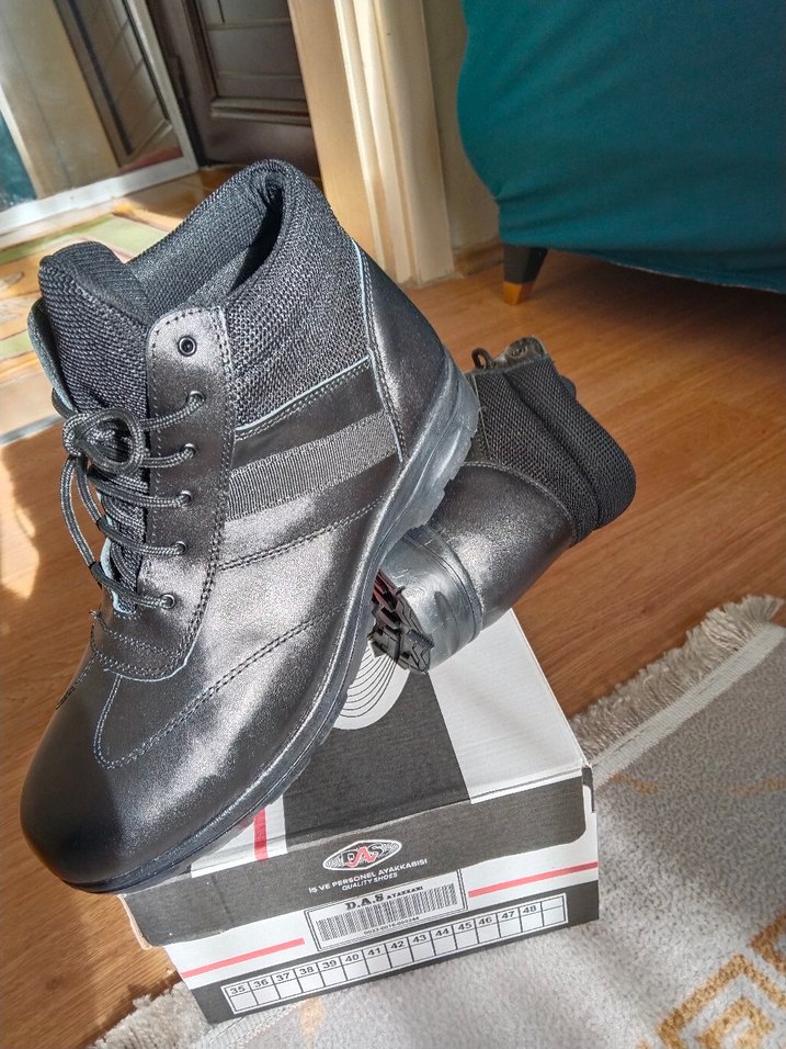 Siyah Bağcıklı Biker Erkek Bot - Görsel 2