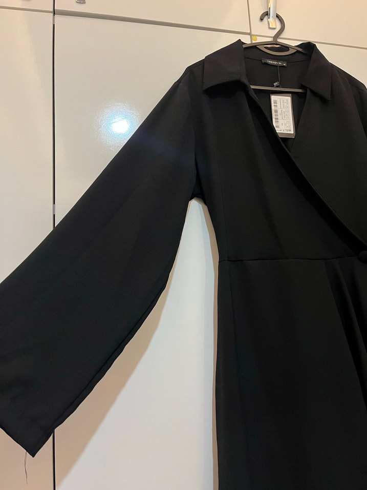 Siyah Midi Elbise - Görsel 2