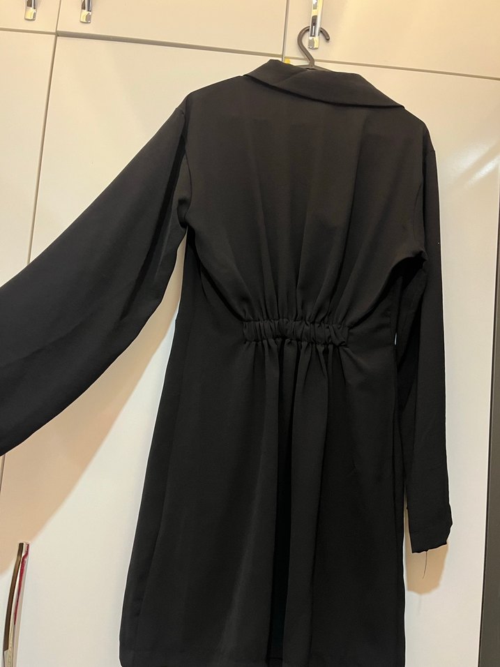 Siyah Midi Elbise - Görsel 3