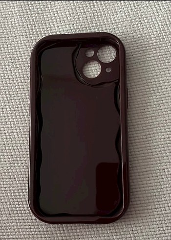 İphone 13 Bordo Parlak Dalgalı Telefon Kılıfı - Görsel 2