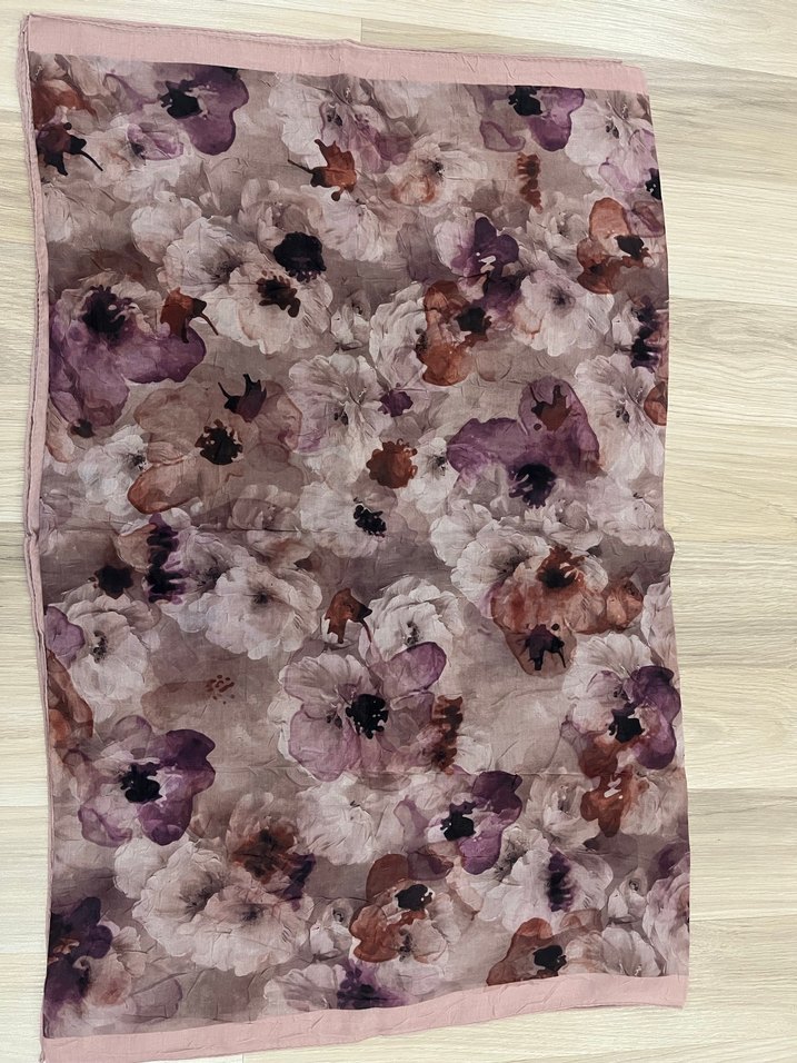 Dantel Detaylı Mor Bohem Kadın Şal - Görsel 2