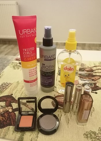 Urban Saç Bakım Seti ve Dalin Bebek Yağı far ve ruj - Görsel 2