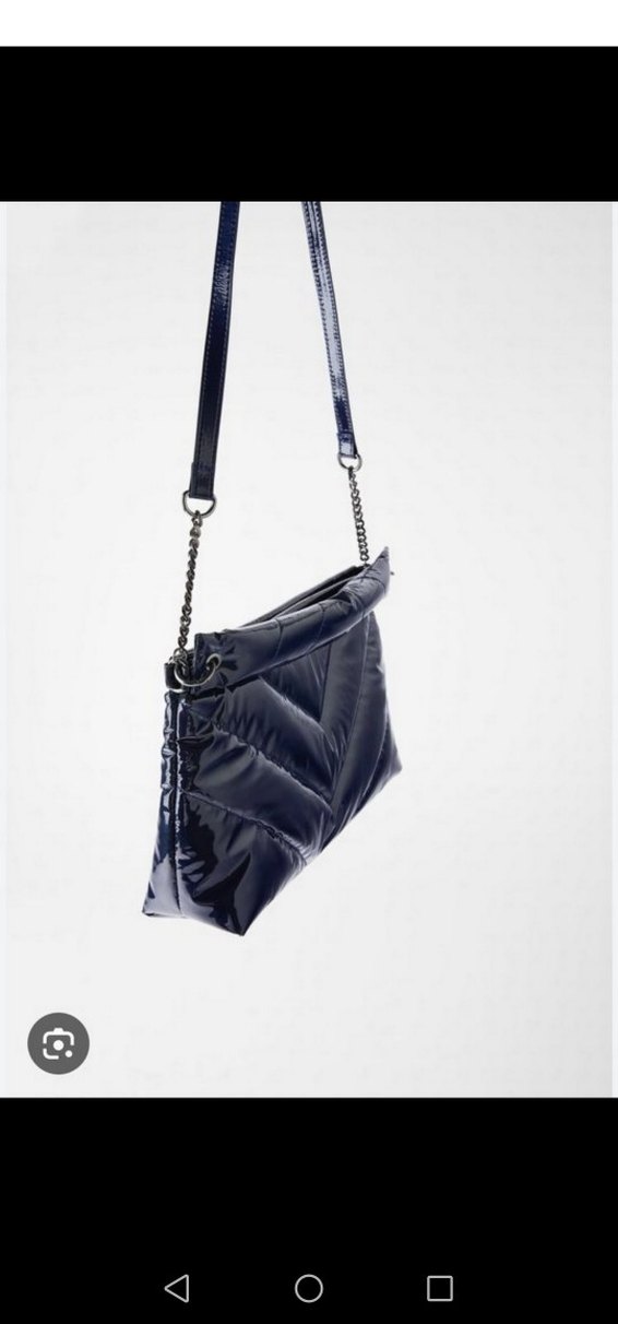 Zara Parlak Mavi Zincir Detaylı Kadın Çanta - Görsel 3