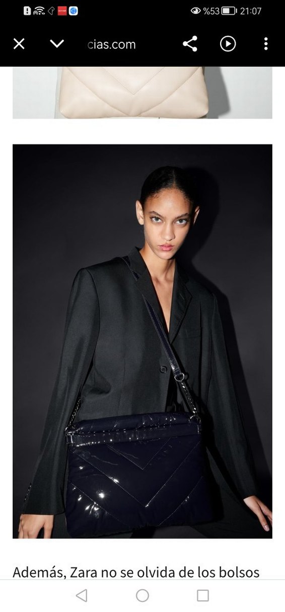 Zara Parlak Mavi Zincir Detaylı Kadın Çanta - Görsel 2