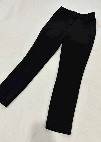 Kadın Siyah Midi Kumaş Pantolon - Görsel 5