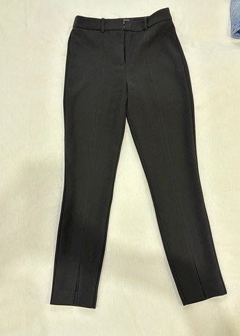 Kadın Siyah Midi Kumaş Pantolon - Görsel 9