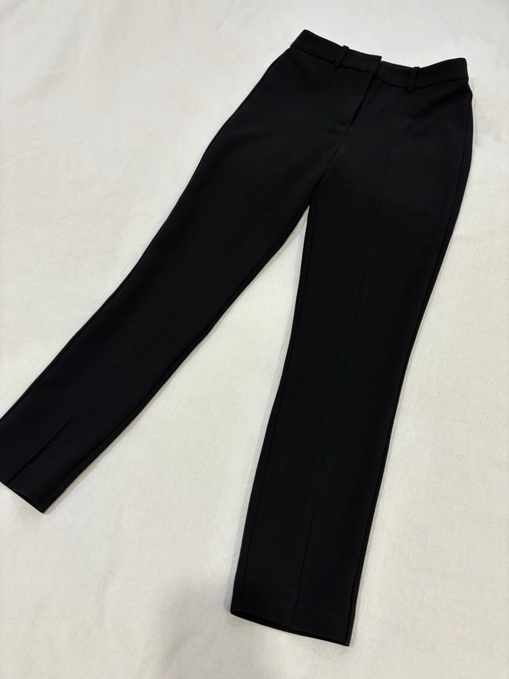 Kadın Siyah Midi Kumaş Pantolon - Görsel 5