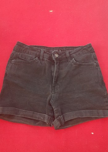 Kadın Koyu siyah Mini Denim Şort
