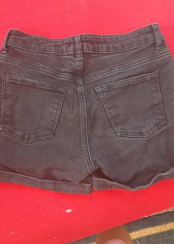 26 Beden Kadın Koyu siyah Mini Denim Şort