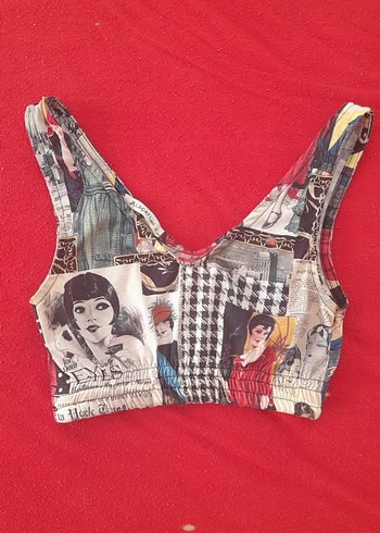 Çok Renkli Vintage V-Yaka Büstiyer