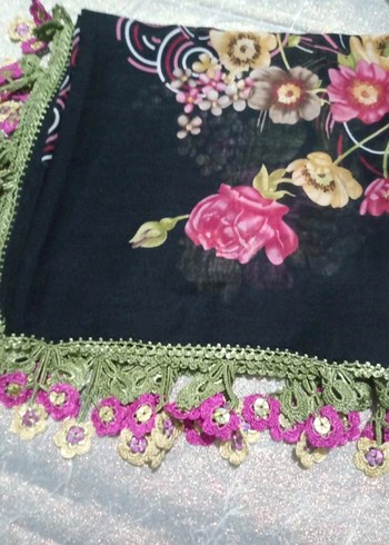 Dantel Kenarlı Renkli Bohem Kadın Fuları yemeni ler - Görsel 3