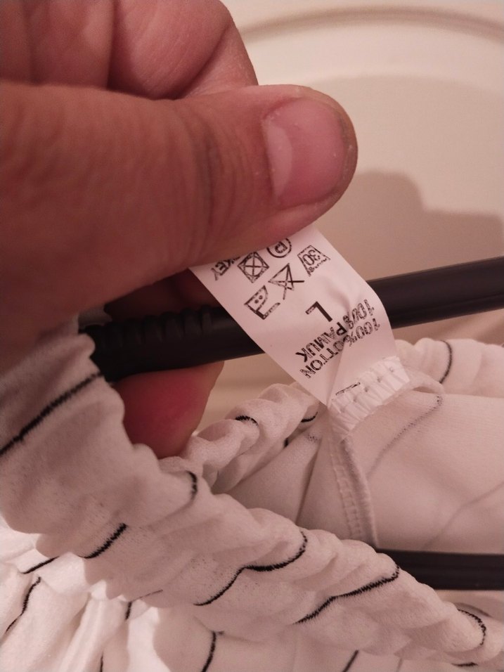 Beyaz Çizgili Pilili erkek pamuklu Kumaş Pantolon - Görsel 2