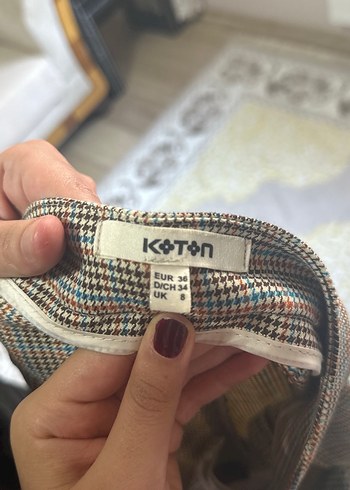 36 Beden Gri Pilili Midi Kumaş Kadın Pantolon