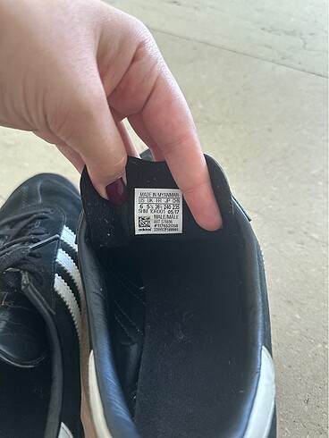 38,5 Beden siyah Renk Orijinal adidas hamburg