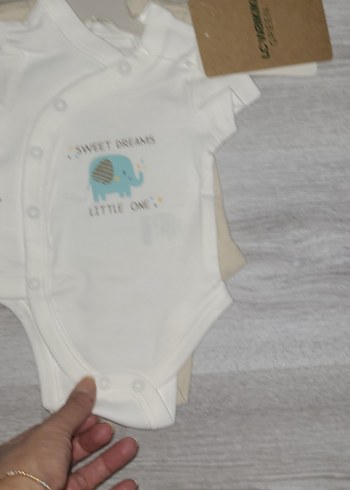 Uzun Kollu Pamuklu Bebek Body Zıbın grup - Görsel 3