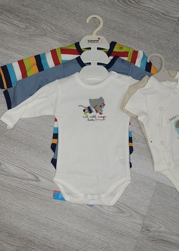 Uzun Kollu Pamuklu Bebek Body Zıbın grup - Görsel 2