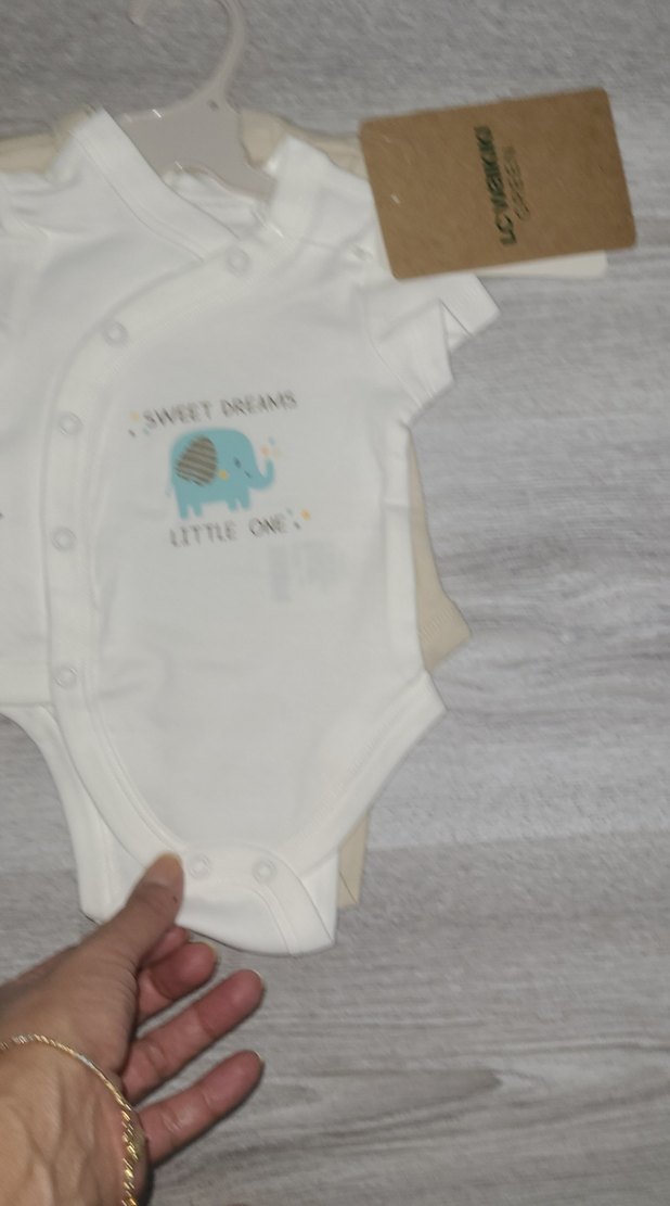 Uzun Kollu Pamuklu  Bebek Body Zıbın grup - Görsel 3