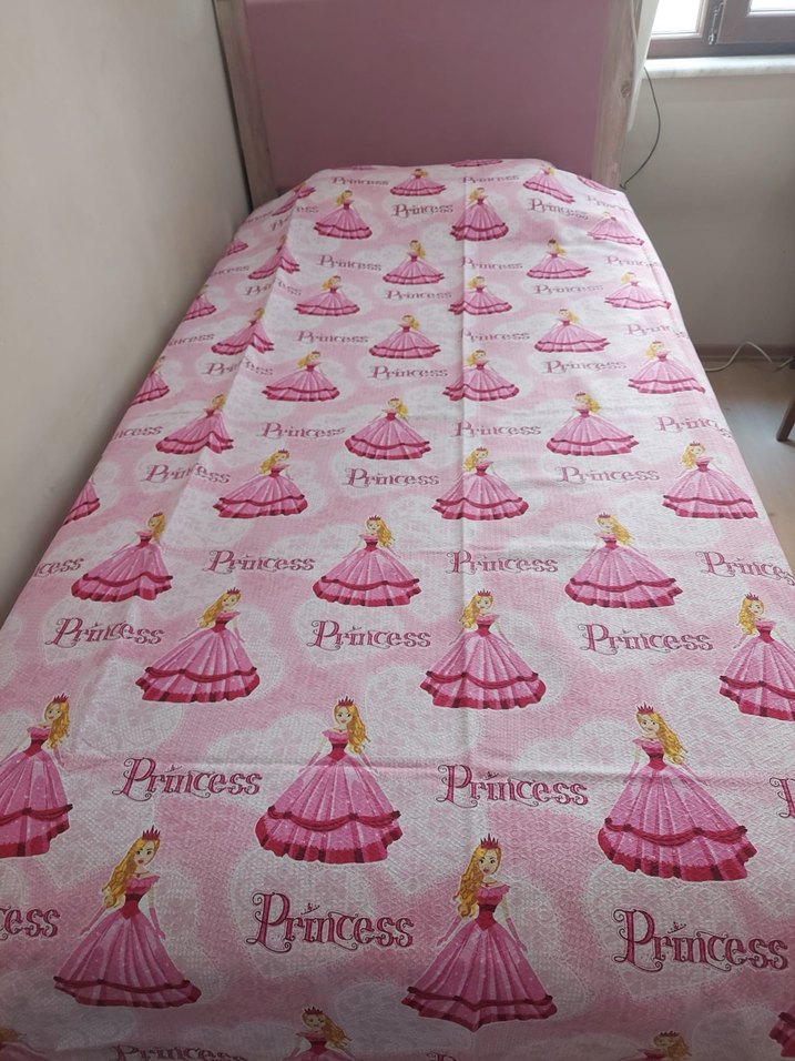 Pembe Prenses Baskılı Çocuk Pike - Görsel 3