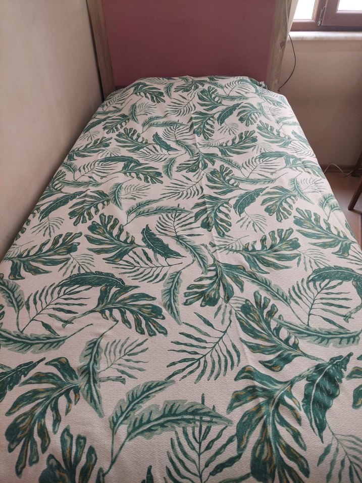 Yeşil Bohem Desenli Tek Kişilik Pike - Görsel 3