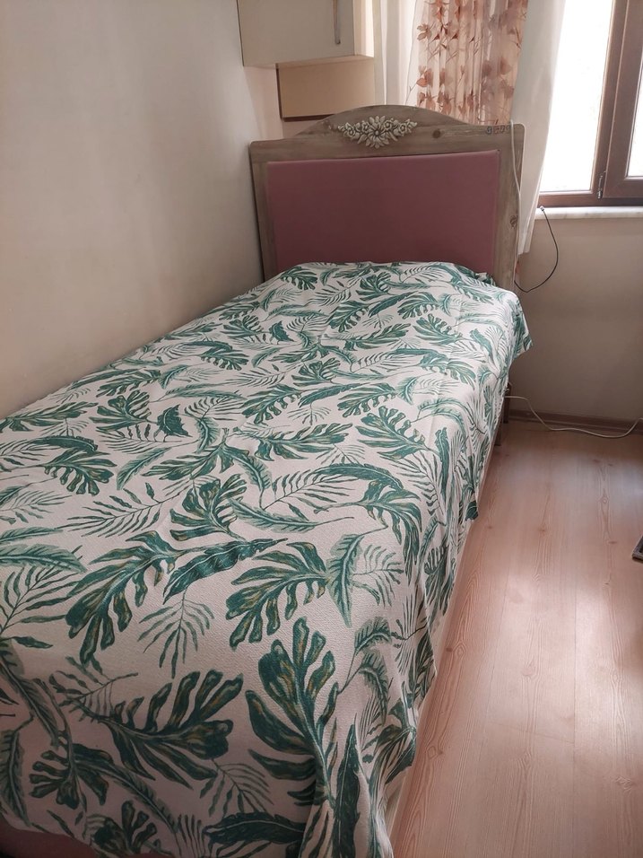 Yeşil Bohem Desenli Tek Kişilik Pike - Görsel 4