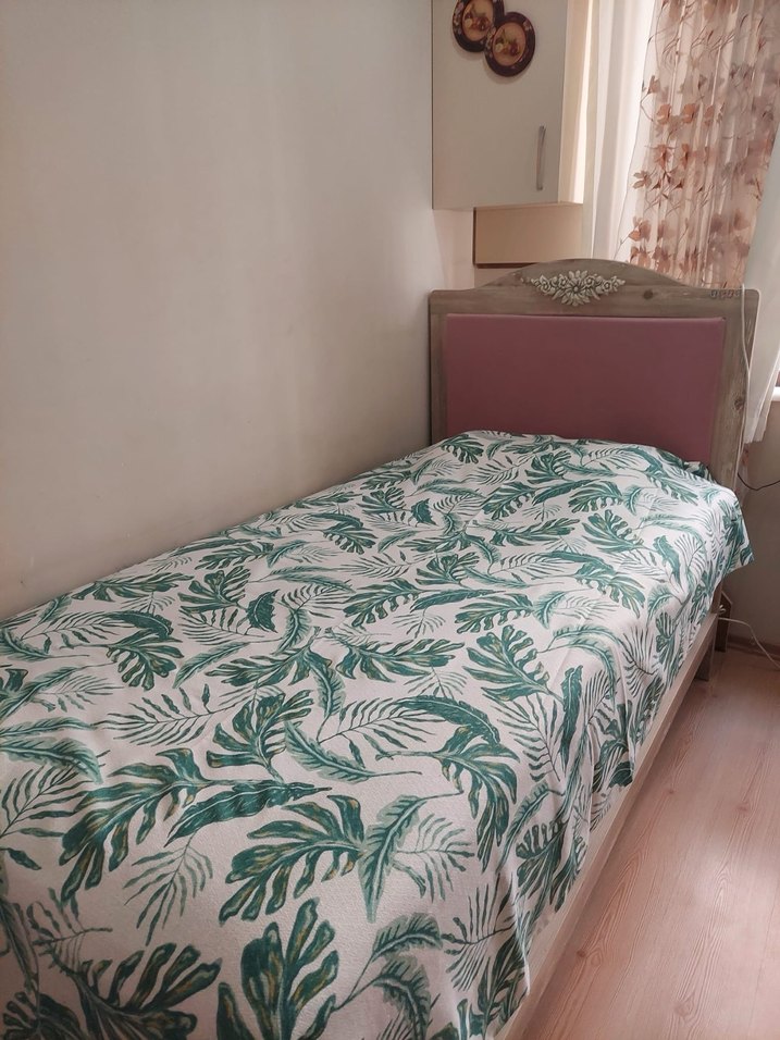 Yeşil Bohem Desenli Tek Kişilik Pike - Görsel 2