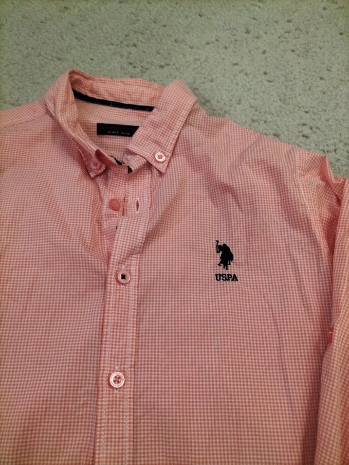 Pembe Uzun Kollu Düğmeli kız çocuk Gömlek - Görsel 2