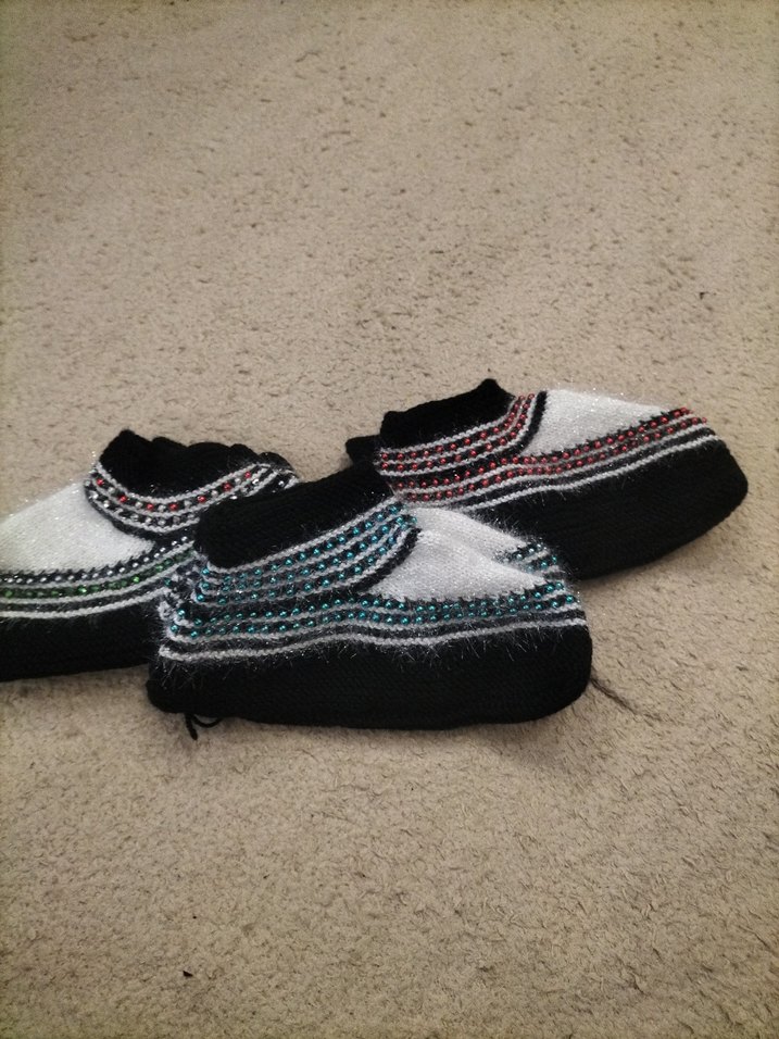 El Örgüsü bayan patik renkli Rahat - Görsel 2