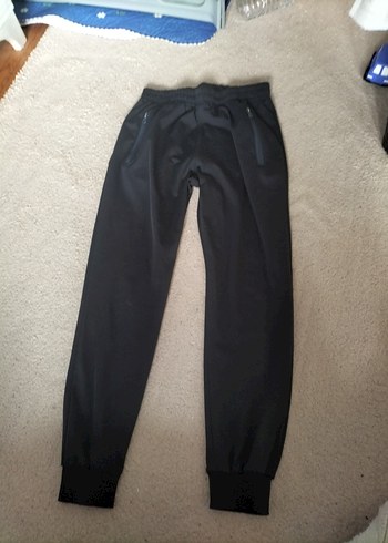 Erkek Siyah Bol Kesim Fermuarlı Eşofman Altı - Görsel 2