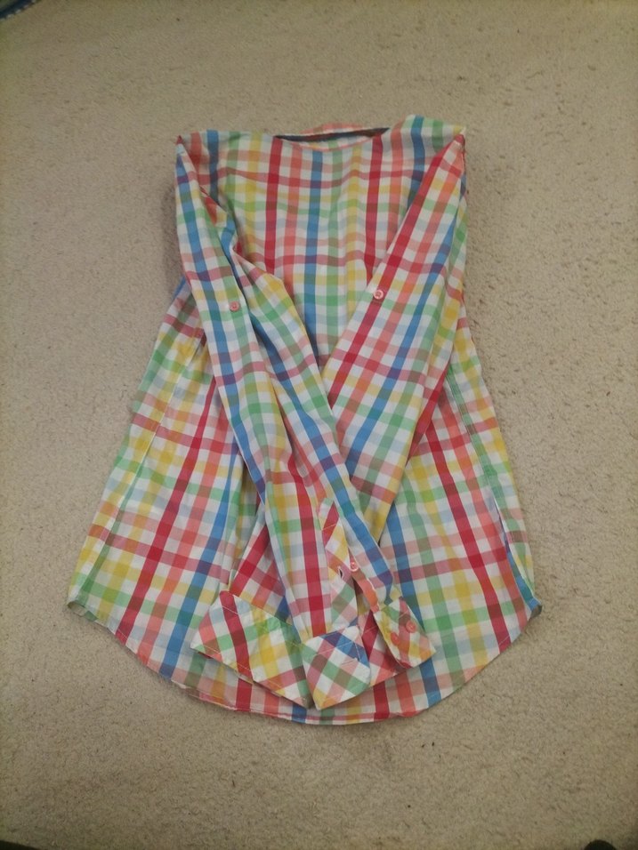 Çok Renkli Uzun Kollu Düğmeli kız çocuk Gömlek - Görsel 5