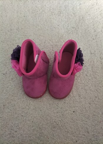 Kız Çocuk Pembe Çiçekli Sıcak Panduf - Görsel 3