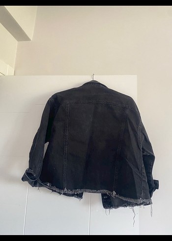 Koton Siyah Düğmeli Kadın Denim Ceket