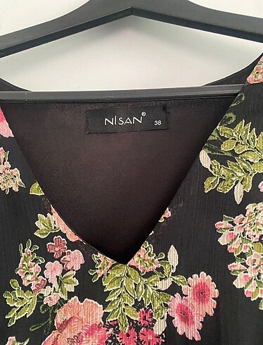 Gül Desenli Elbise - Görsel 2