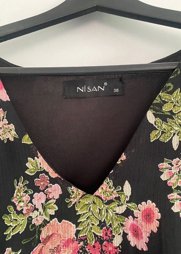 Gül Desenli Elbise - Görsel 2