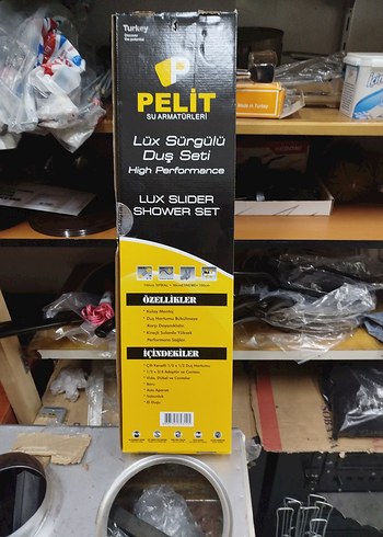 Luxslider Sarı Gri Duş Seti sürgülü - Görsel 2