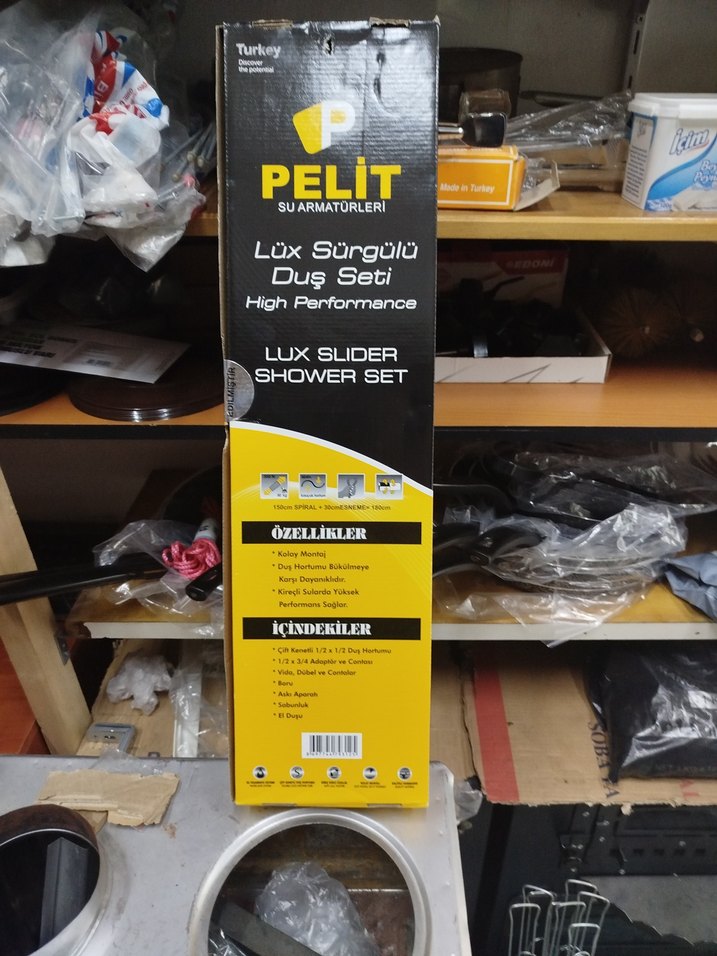 Luxslider Sarı Gri Duş Seti sürgülü - Görsel 2