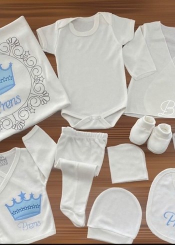 Nakışlı Mavi Bebek hastahane çıkışi - Görsel 2