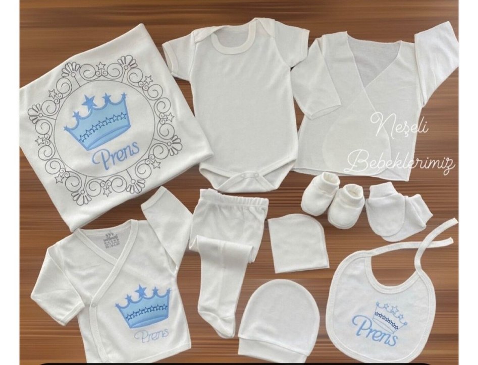 Nakışlı Mavi Bebek hastahane çıkışi - Görsel 2