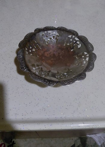 antika şekerlik gümüş tabak - Görsel 8